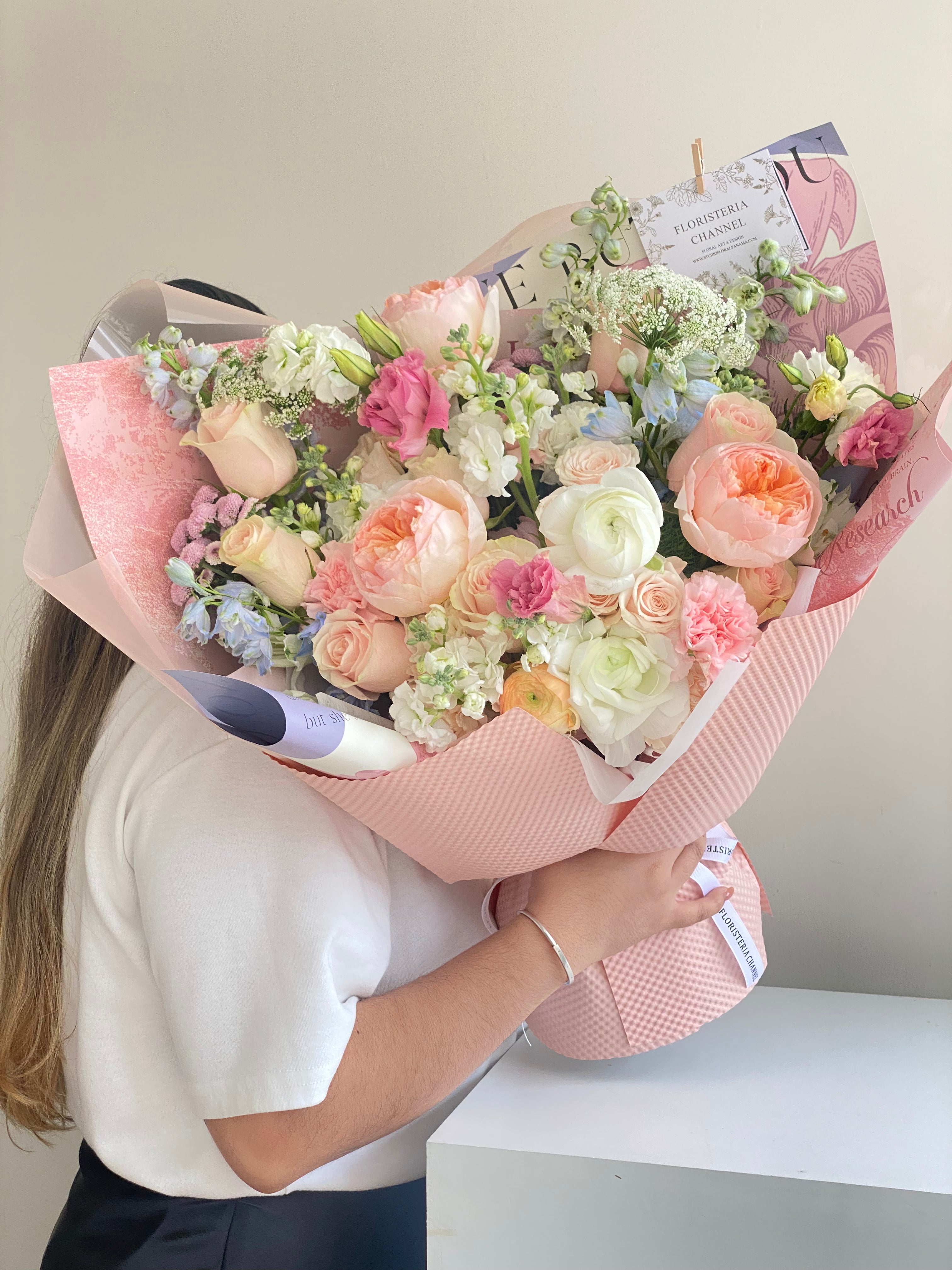 Mix de flores rosado de lujo