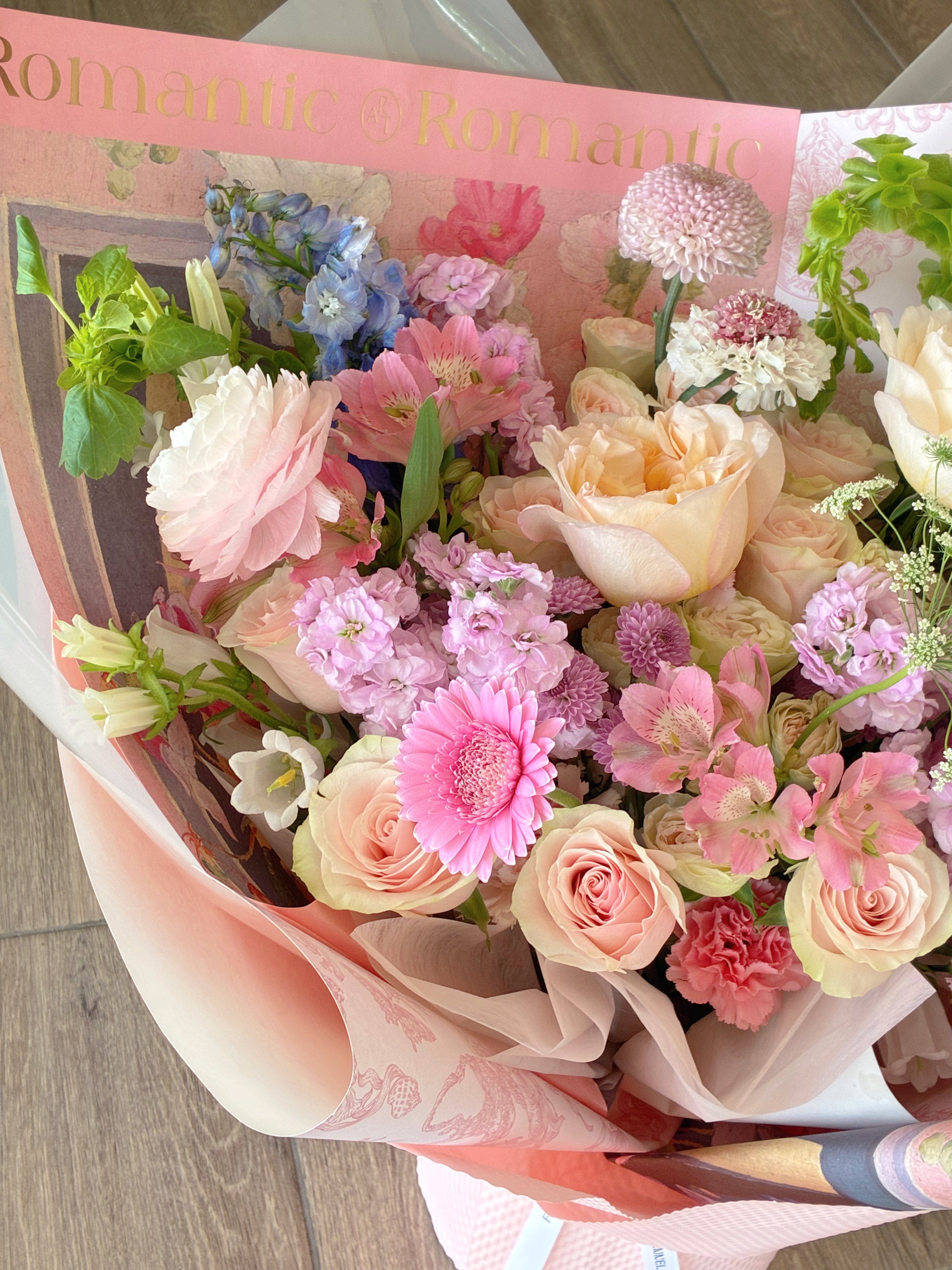 Mix de flores rosado de lujo